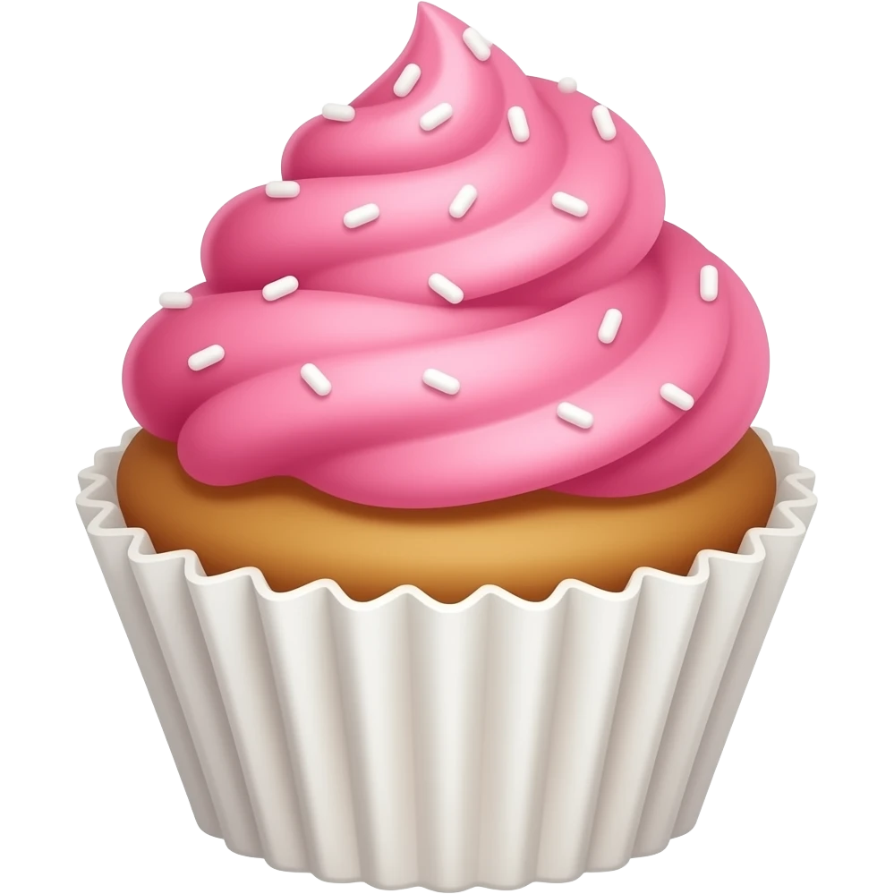 Cupcake with pink icing emoji