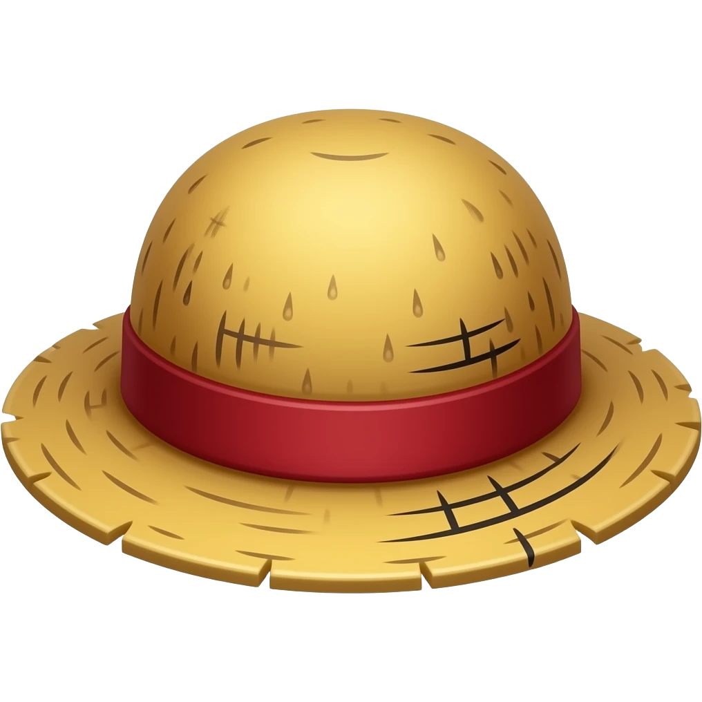 Luffy's straw hat emoji