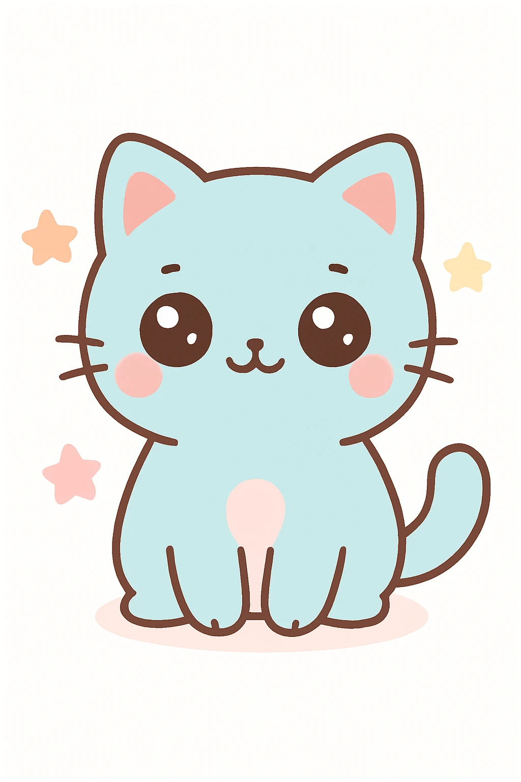 cute cat kawaii style emoji