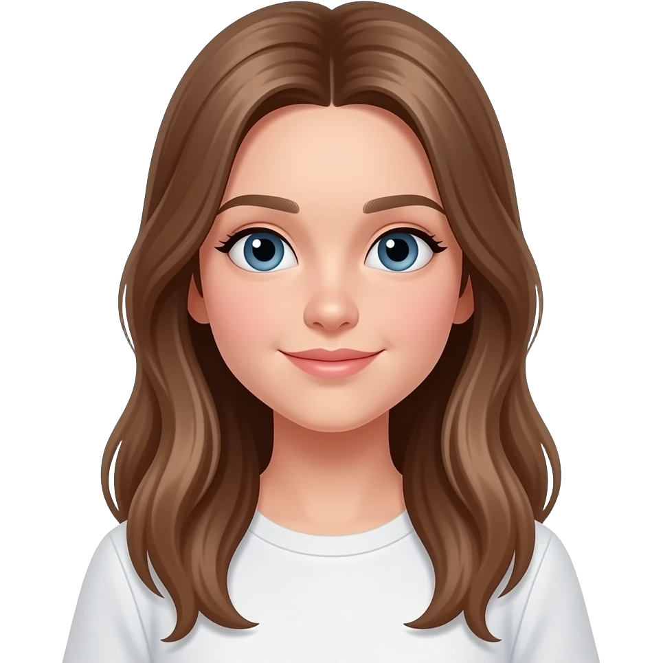 una niña de 14 años muy muy muy guapa con el pelo largo emoji