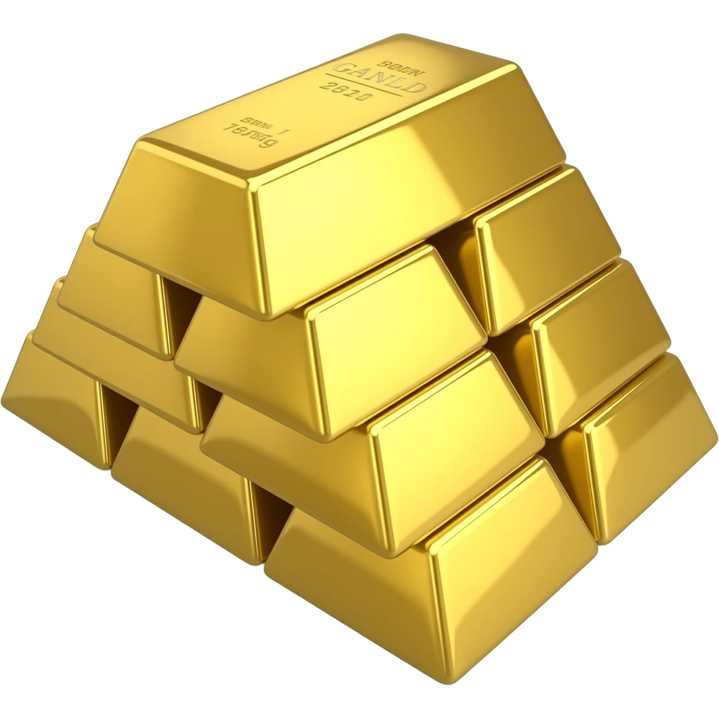 Gold bullion pile emoji