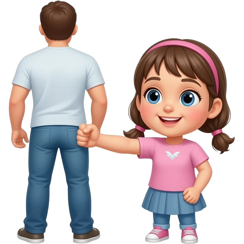A girl sticking a fist in a guys butt emoji