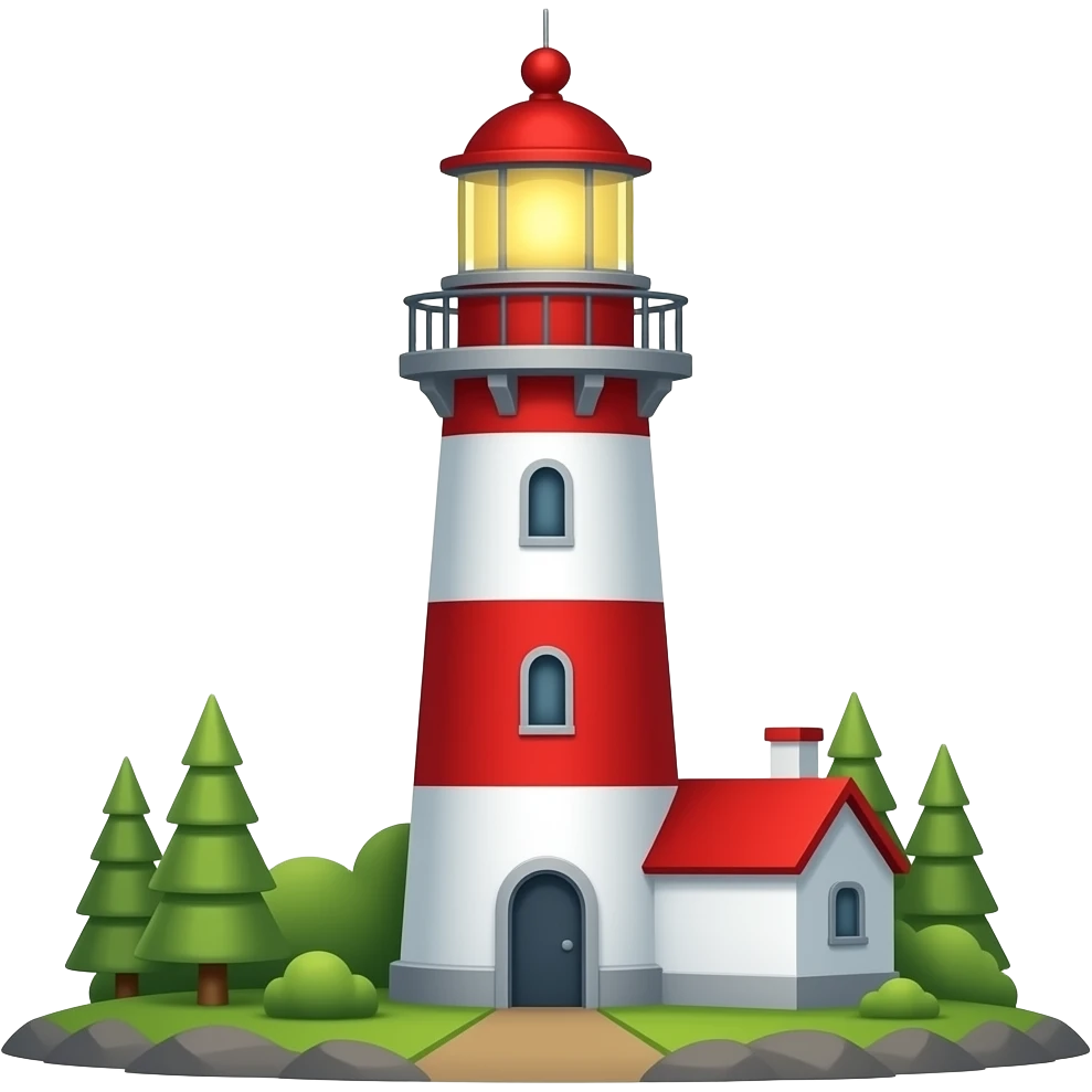 Lighthouse emoji. Emoji style no picture emoji