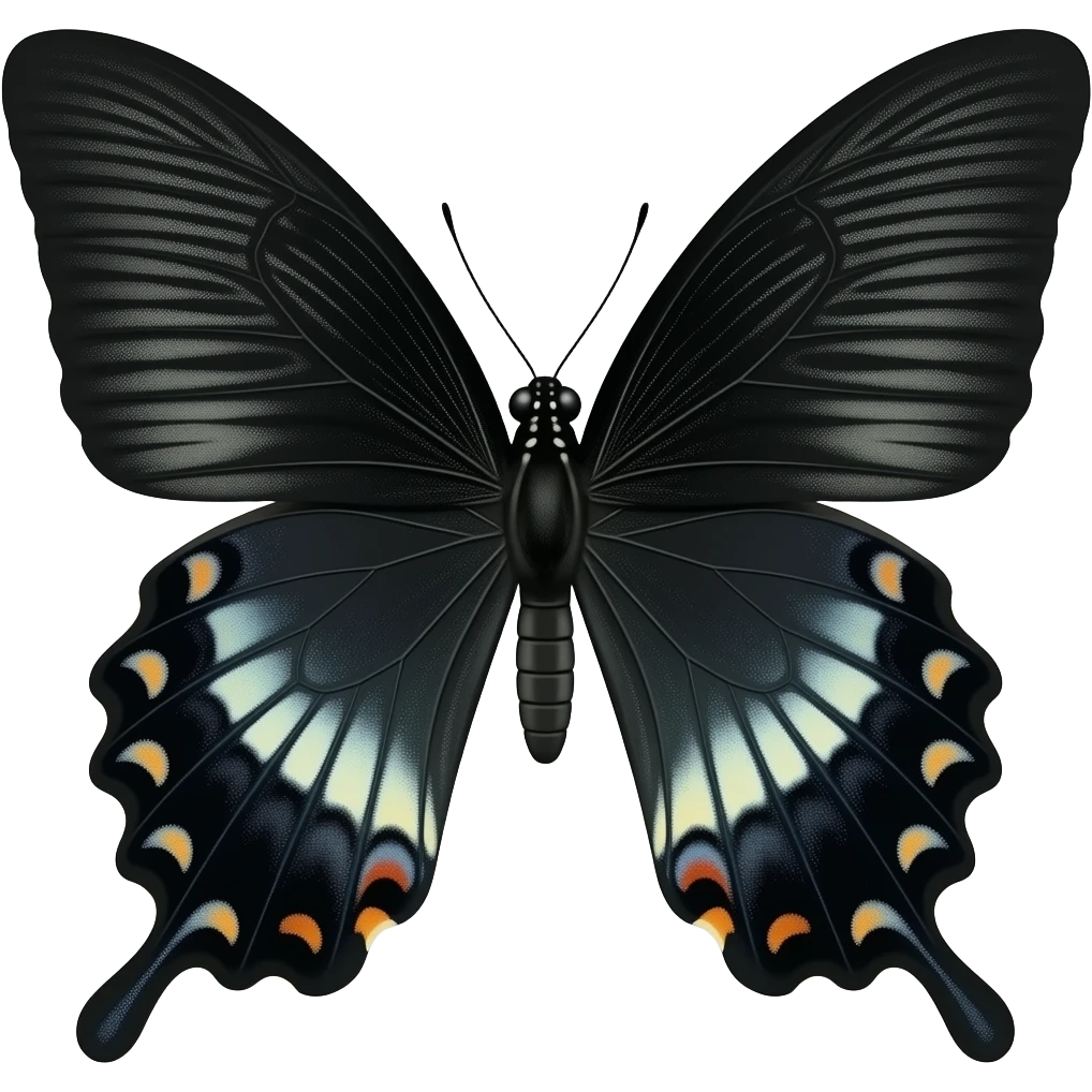 Borboleta preta emoji