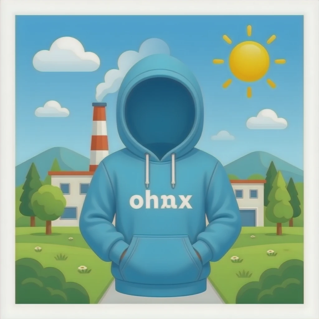 factory making cyan hoodies emoji