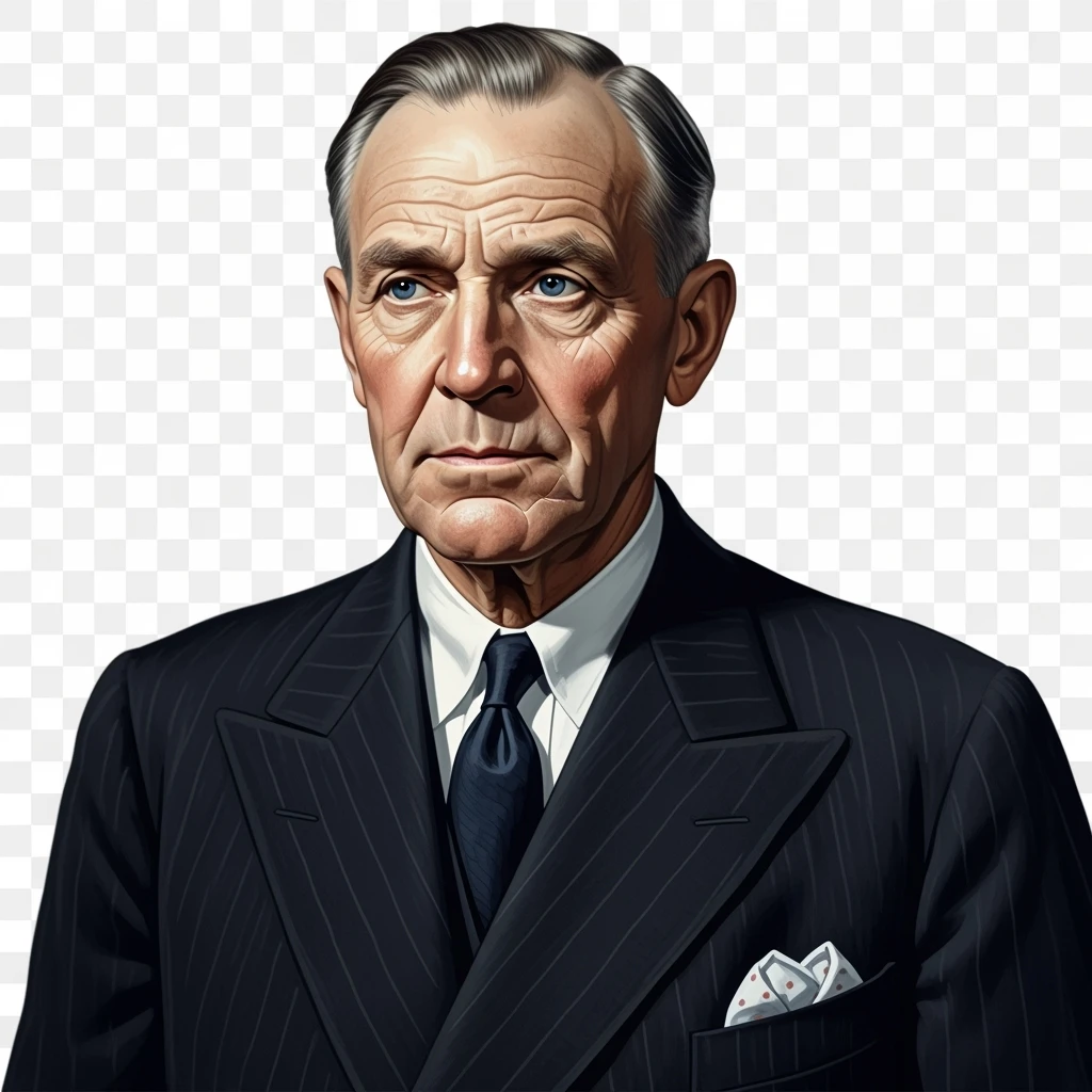 Generate in realistic style Henry Ford. png on transparent background emoji