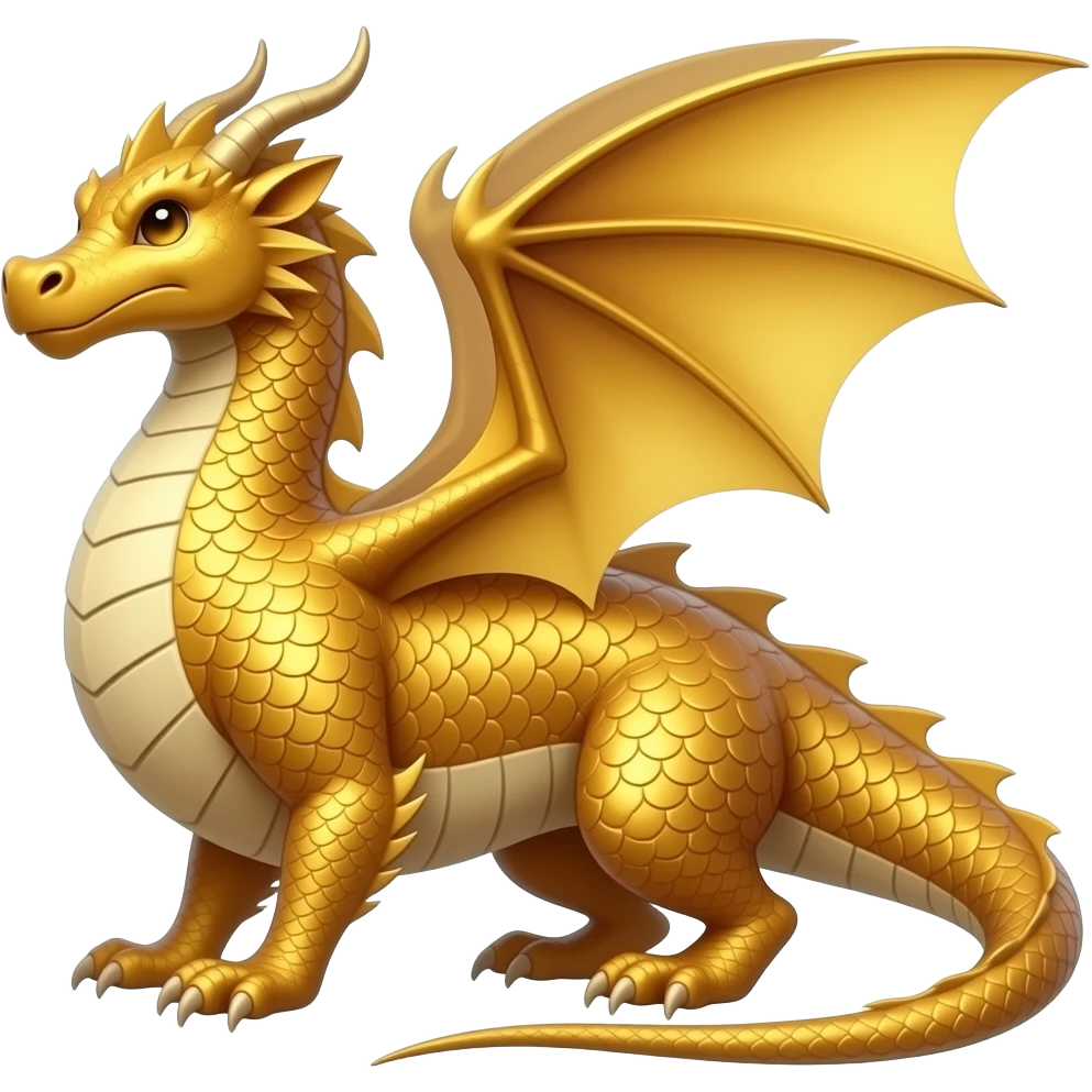 gold dragon fullbody emoji