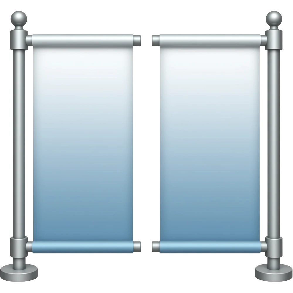 тонкий баннер на двох високих палках emoji