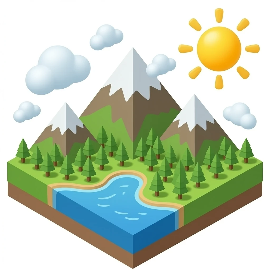 isometric land emoji
