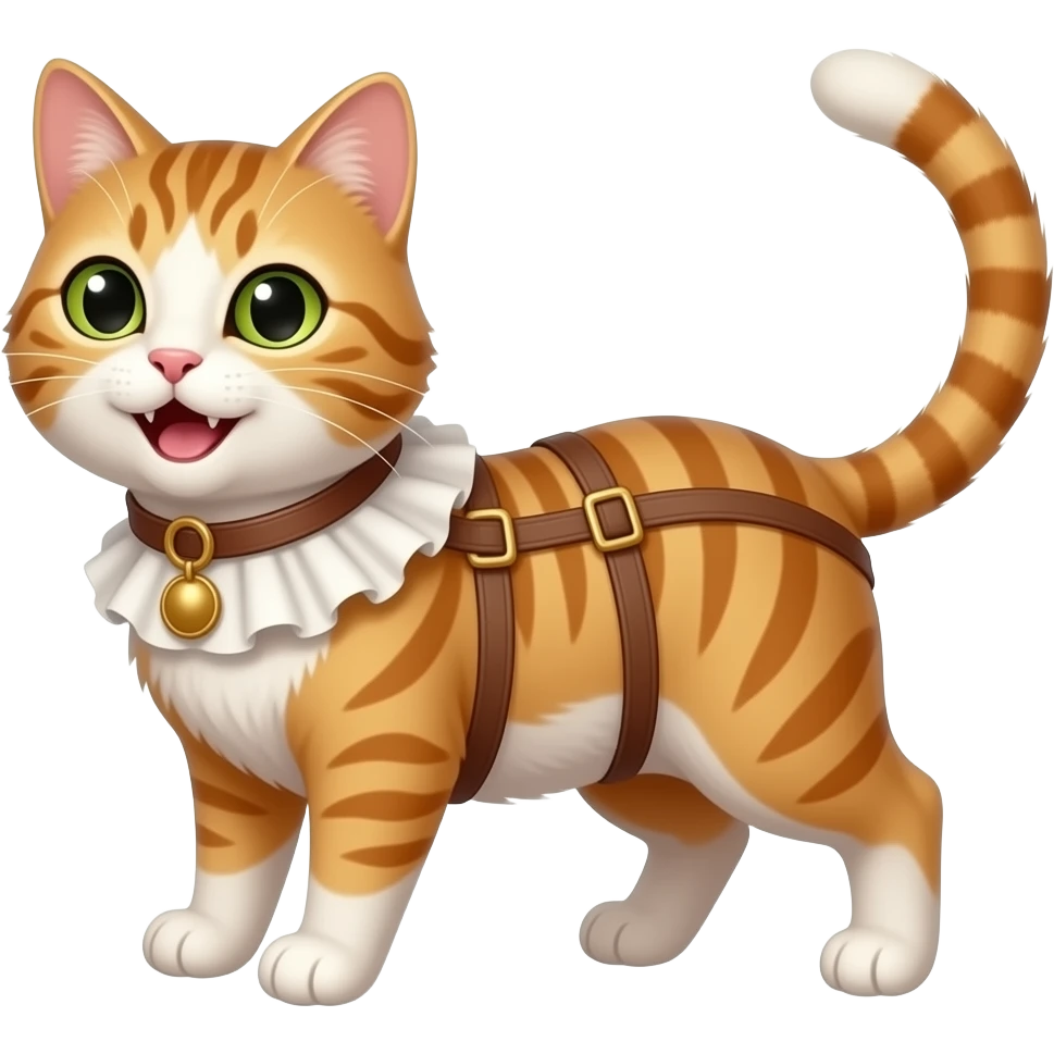 a happy renaissance fair cat emoji