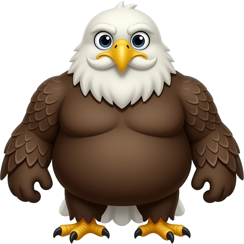 Hungry fat eagle with beards emoji