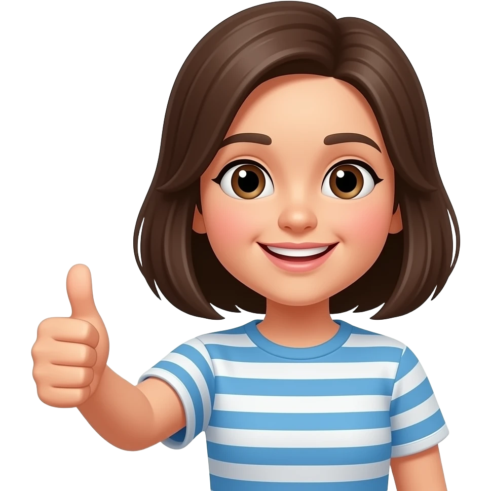 girl doing thumbs up emoji