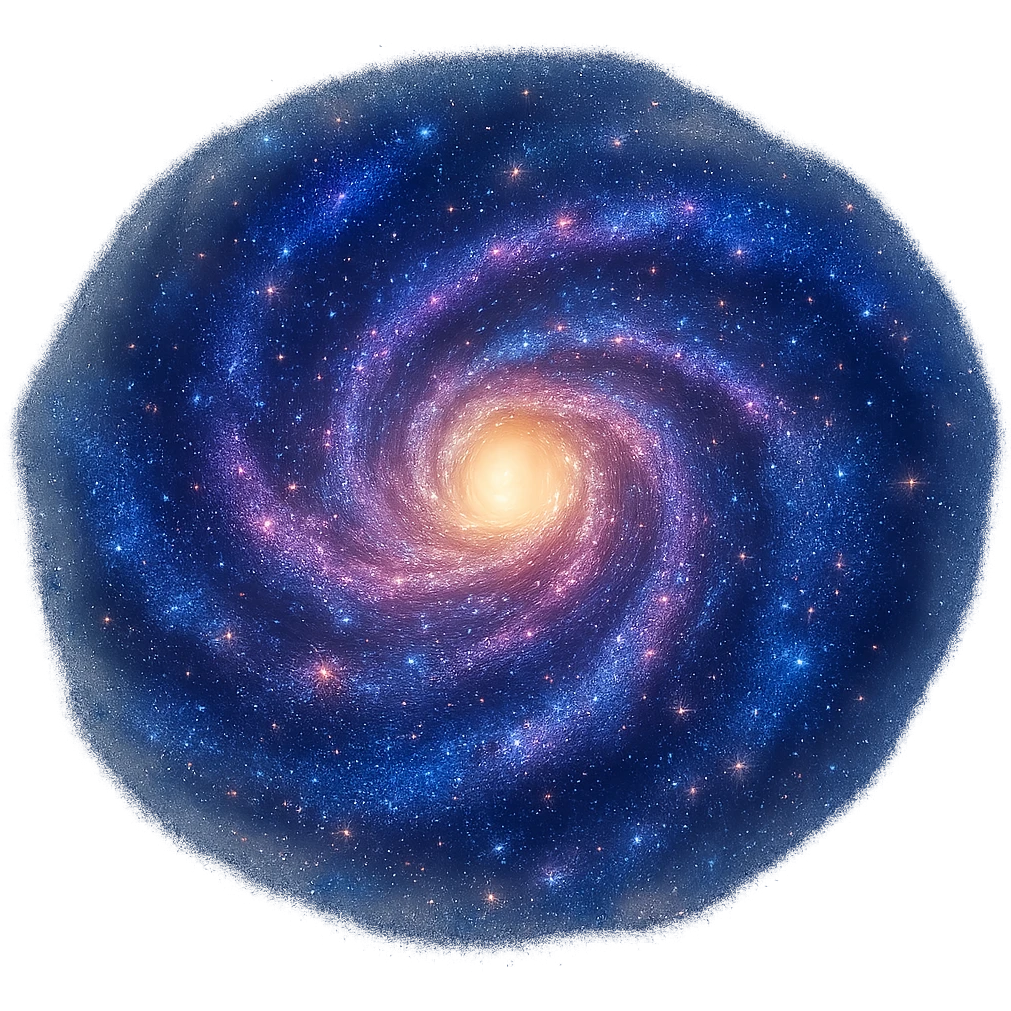 galaxy spiral, digital illustration emoji