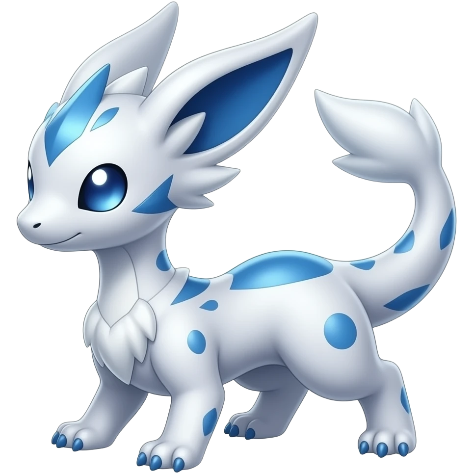 Shiny Sylveon Inteleon-Pokémon-Dratini-Dialga-Amaura-fusion (full body) emoji