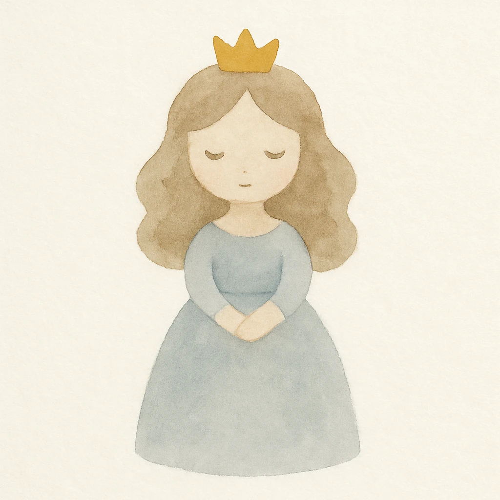 princess character, watercolor art style, soft and delicate colors emoji