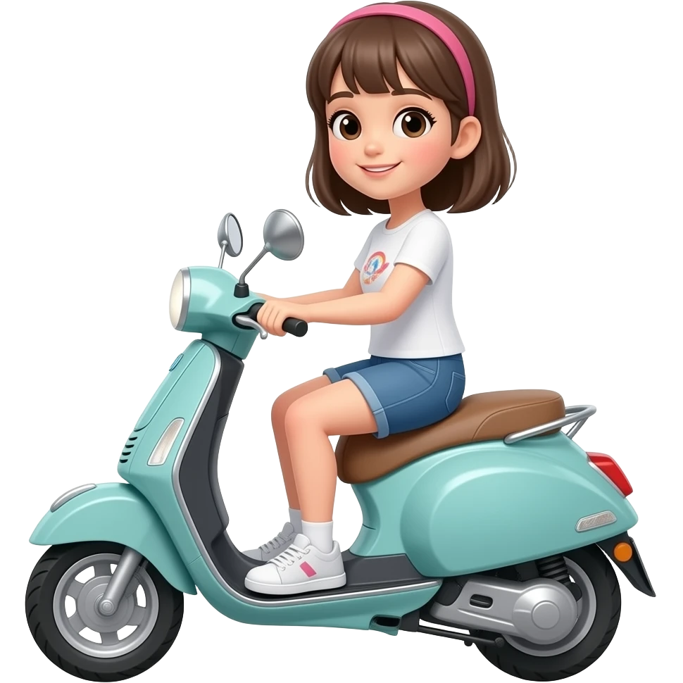 Girl driving scooty emoji