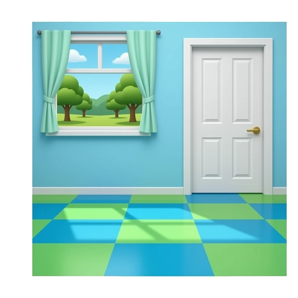 blue green  Floor (Optional Separate)  inspired by Barbie colour palette emoji