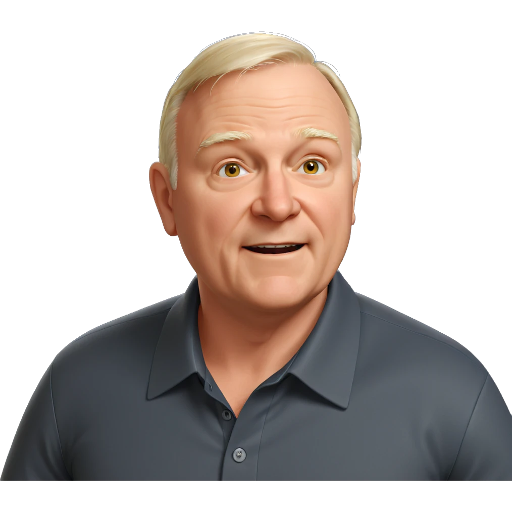 bald male in collared shirt emoji