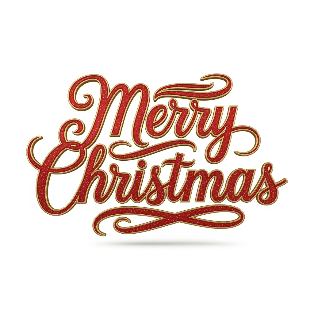 Merry christmas text, remove background emoji