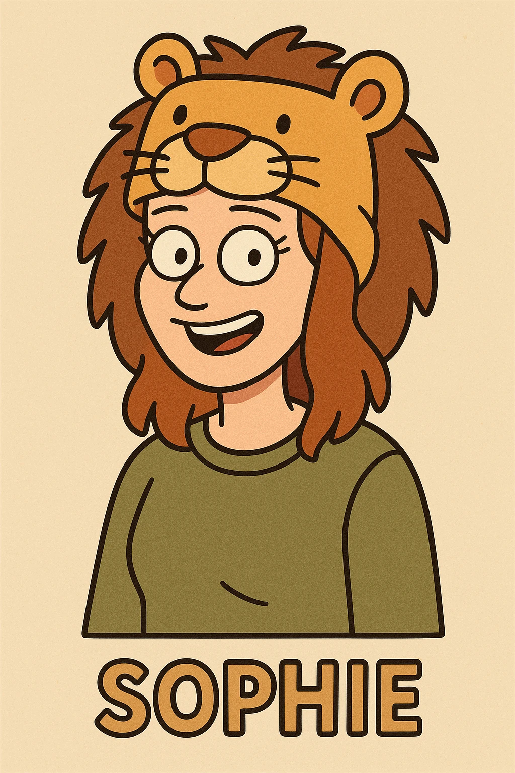 Sophie hat lion emoji
