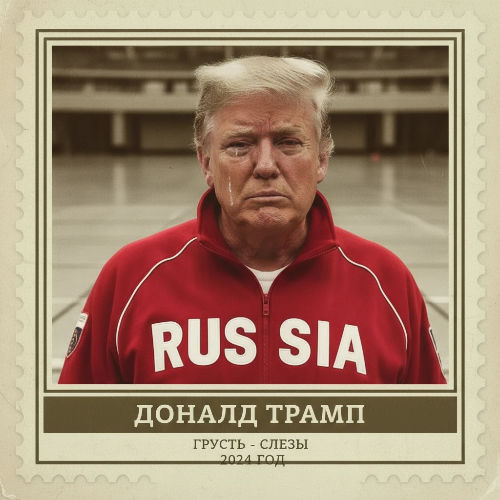 Дональд Трамп в спортивном красном костюме RUSSIA очень грустный плачет. Цветное фото

Стилизуй под такую марку  emoji