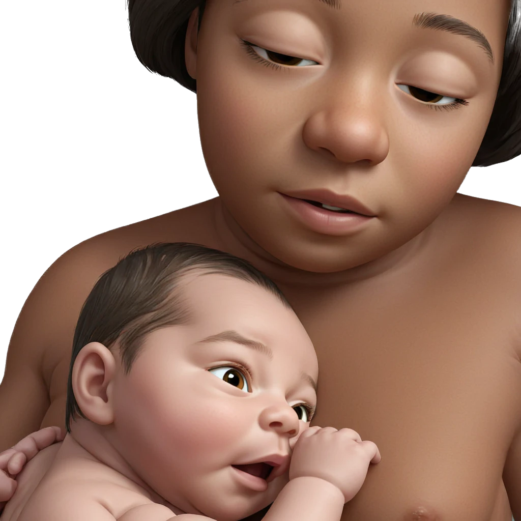 sleeping baby girl portrait emoji