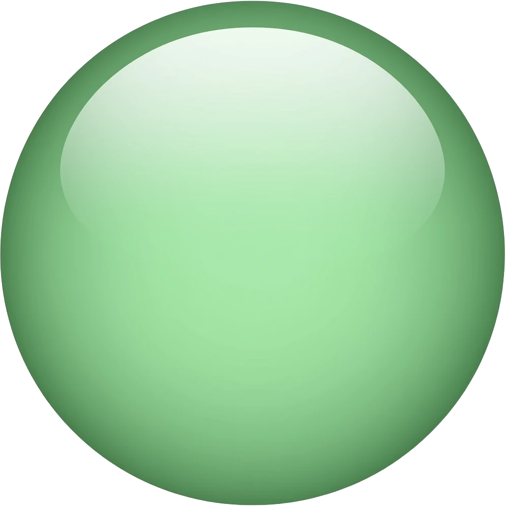 Round glass green circle emoji