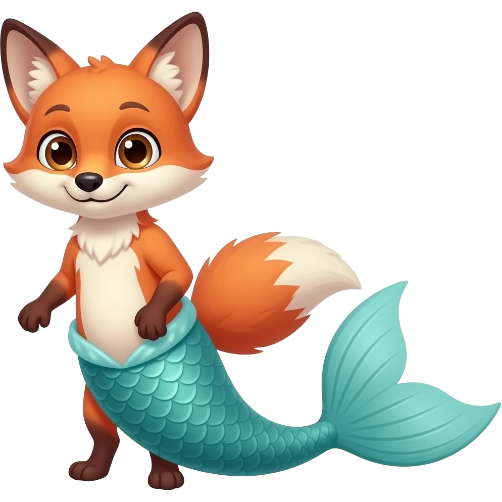 Mermaid fox emoji