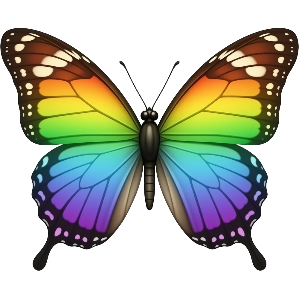 Rainbow butterfly emoji