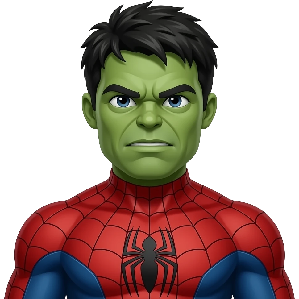 Hulk in a Spider-Man suit emoji