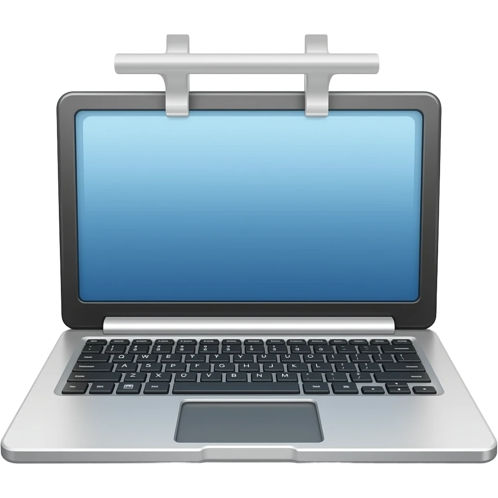 closed white laptop emoji