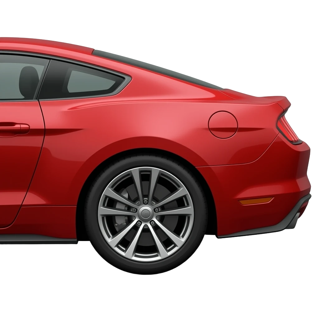 2017 Red mustang emoji (side view) emoji