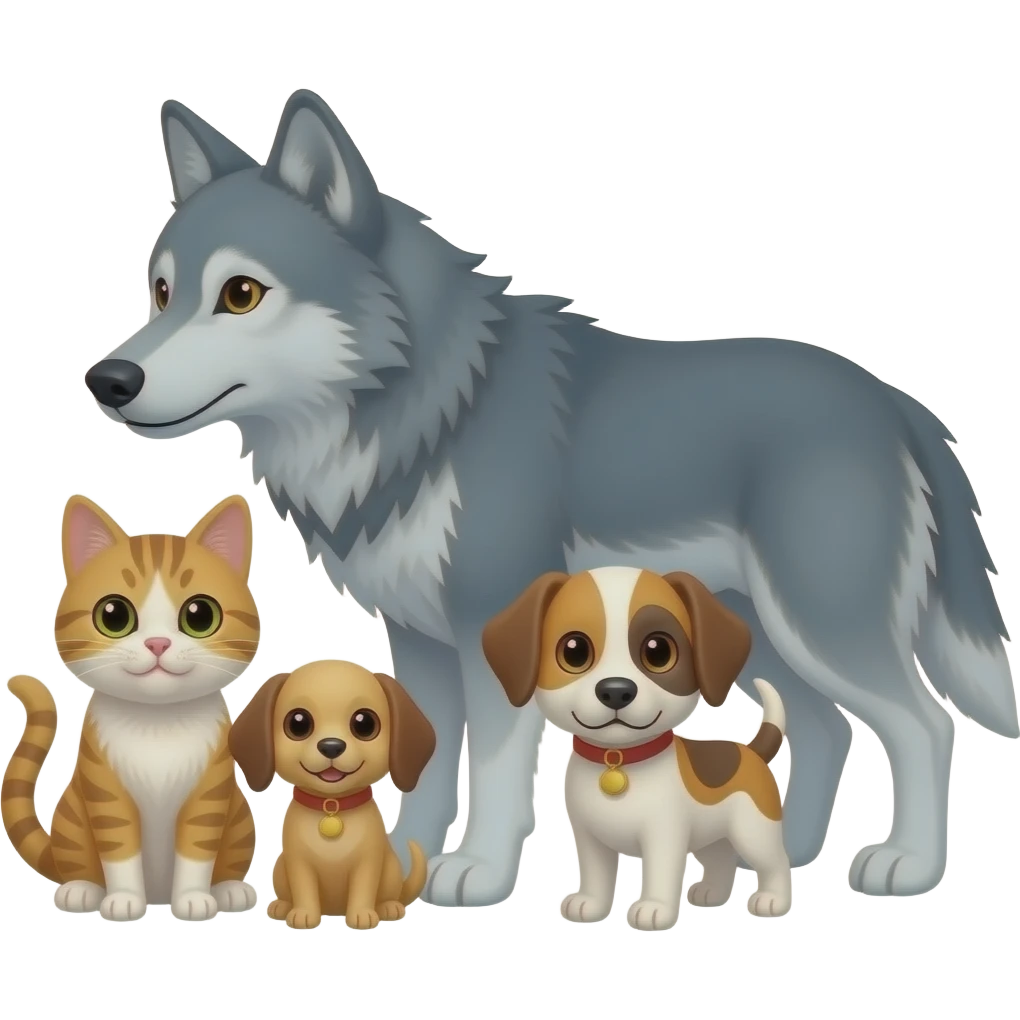 🐱 🐶🐶 🐺 two little dog two little dog two little dog emoji