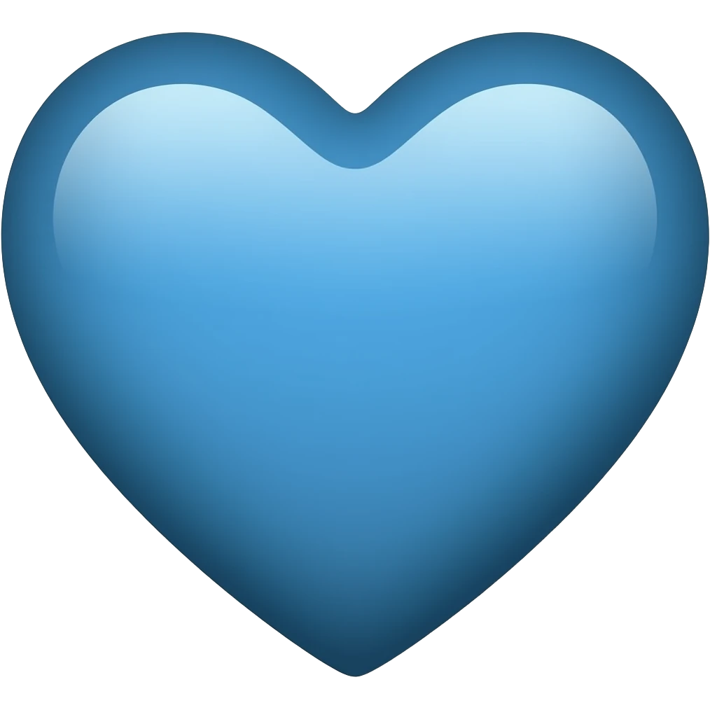 blue and black heart emoji