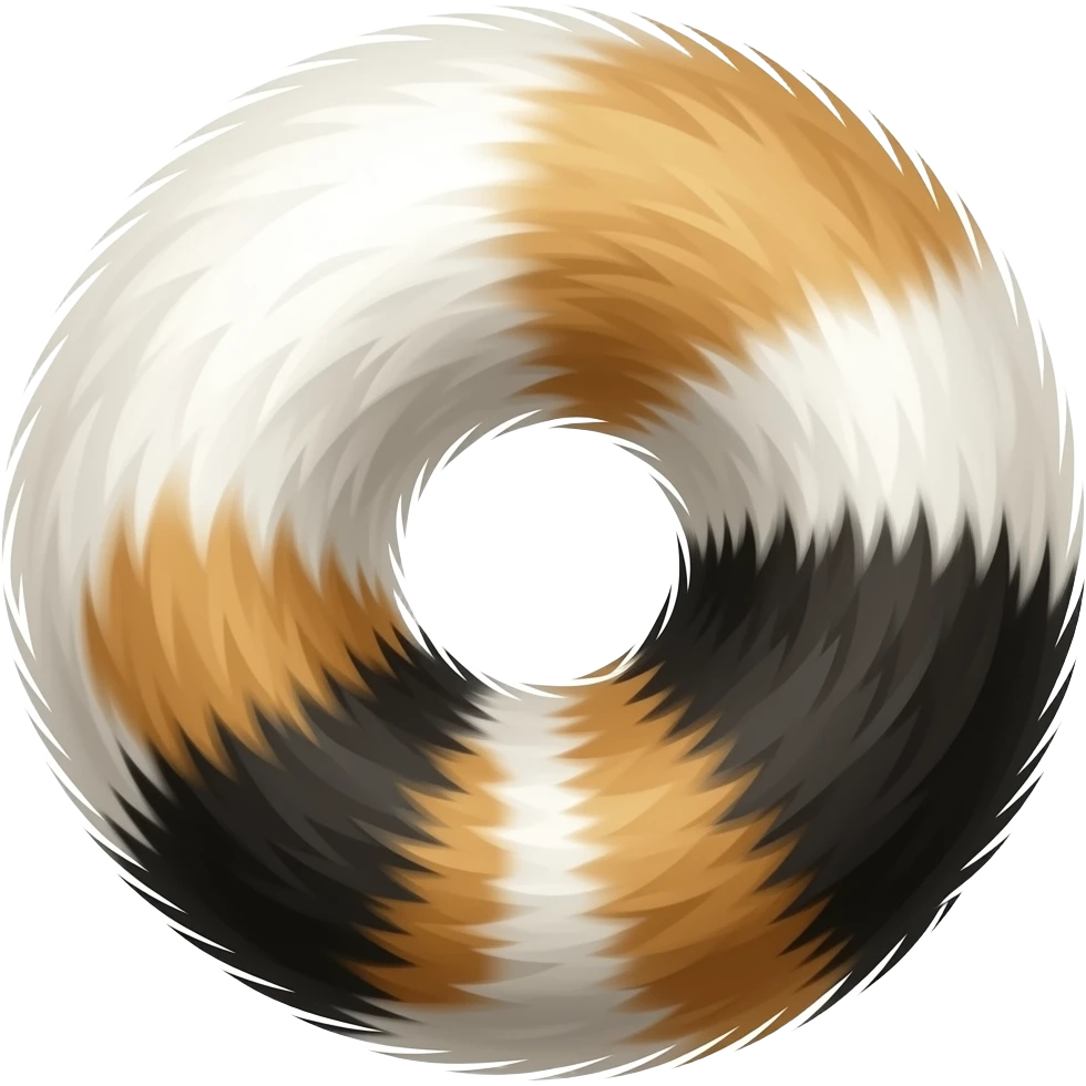 Calico rabbit tail emoji