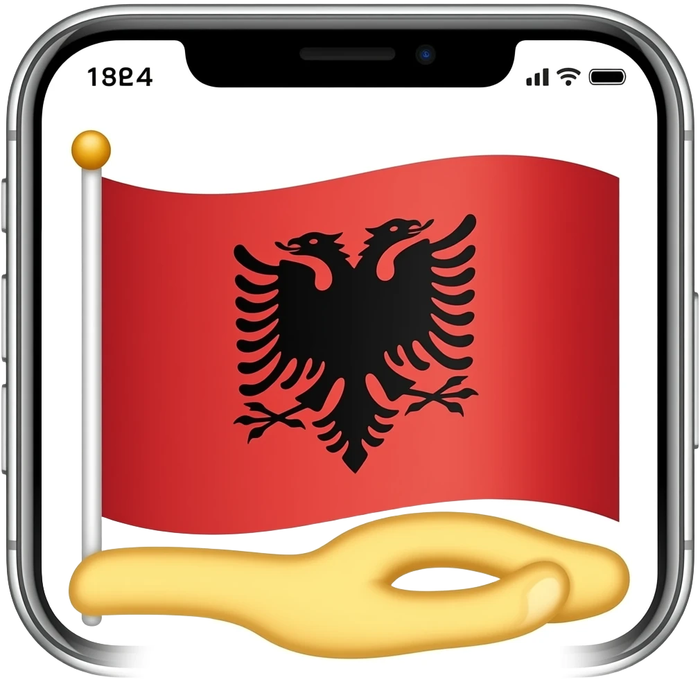 Caucasus Albania Phone Flag Iphonr Emoji 4k emoji