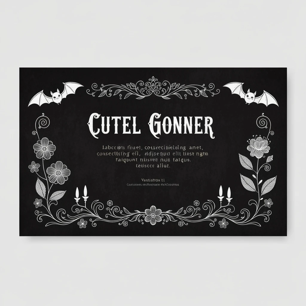goth banner, cute, expressive, minimal, variation 1 emoji