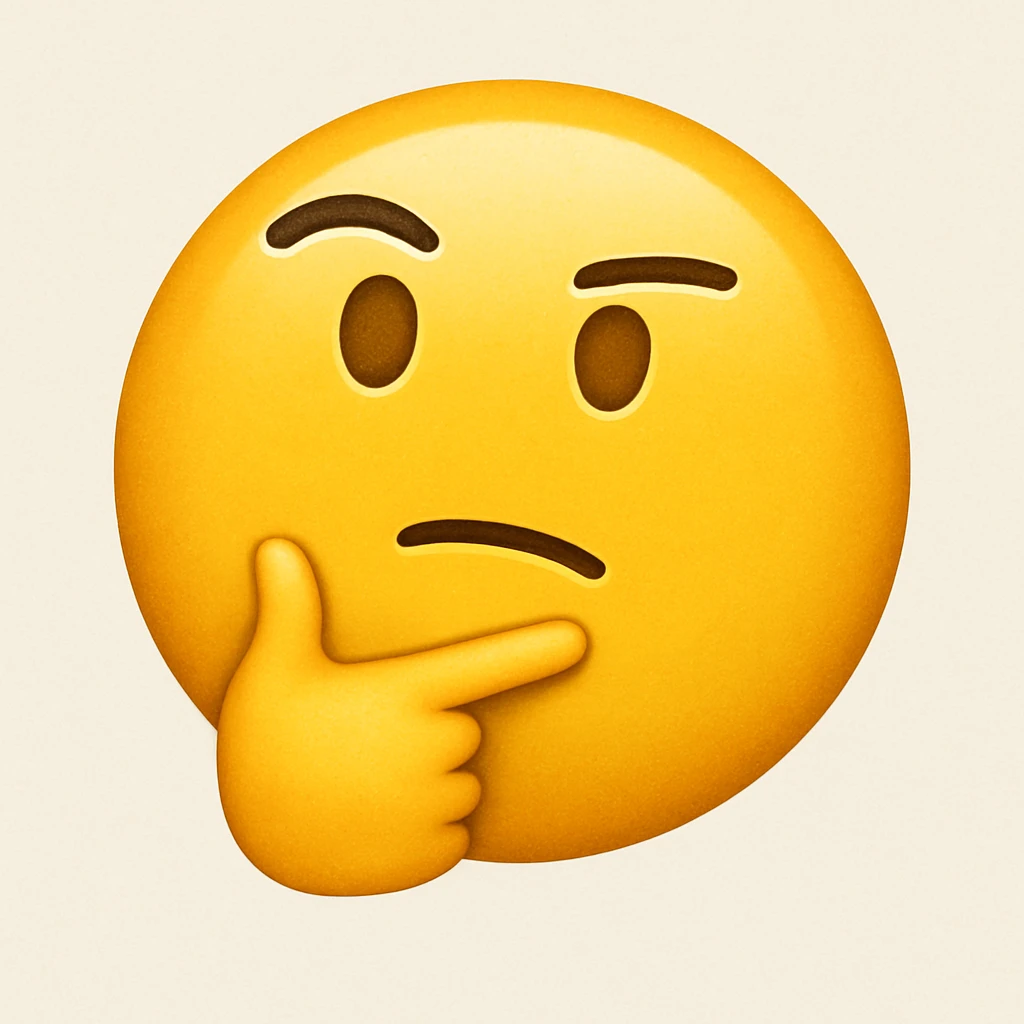 yellow emoji with a thinking face emoji