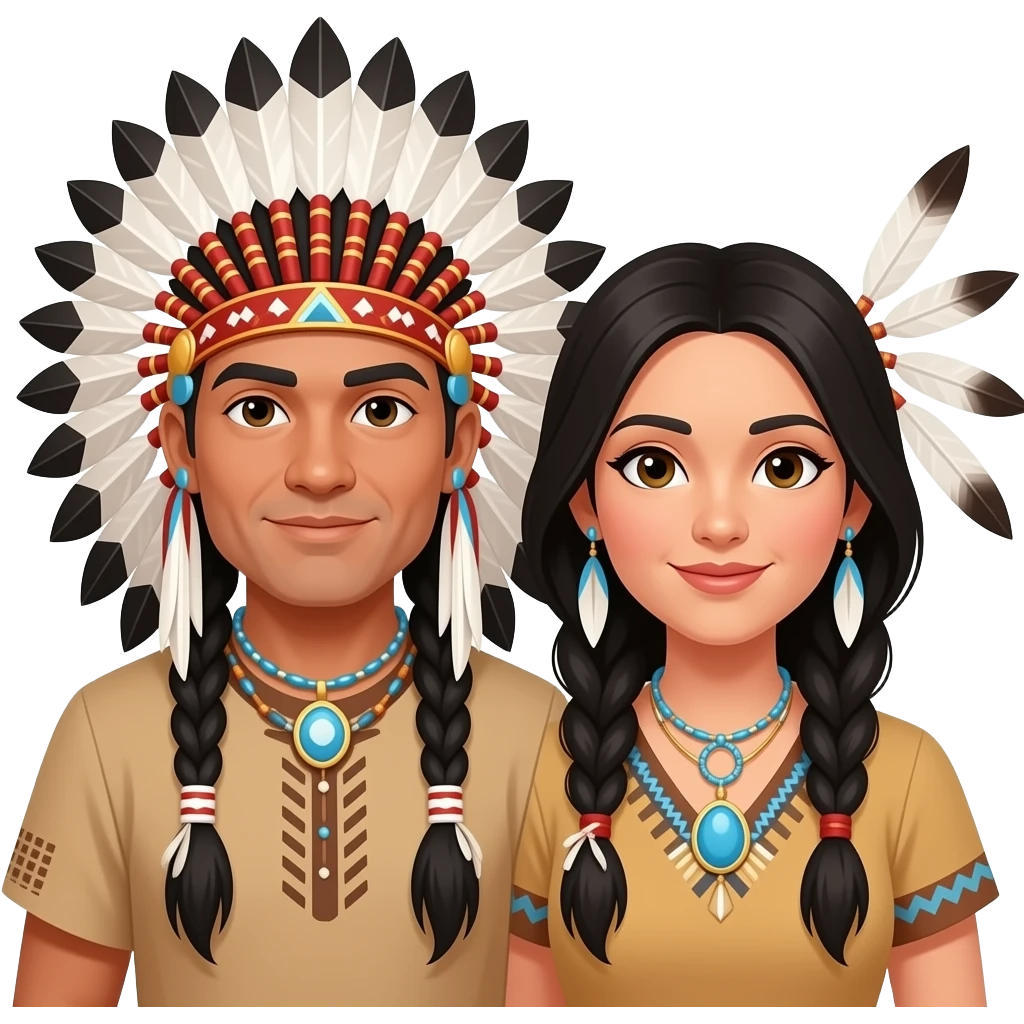 native american couple emoji
