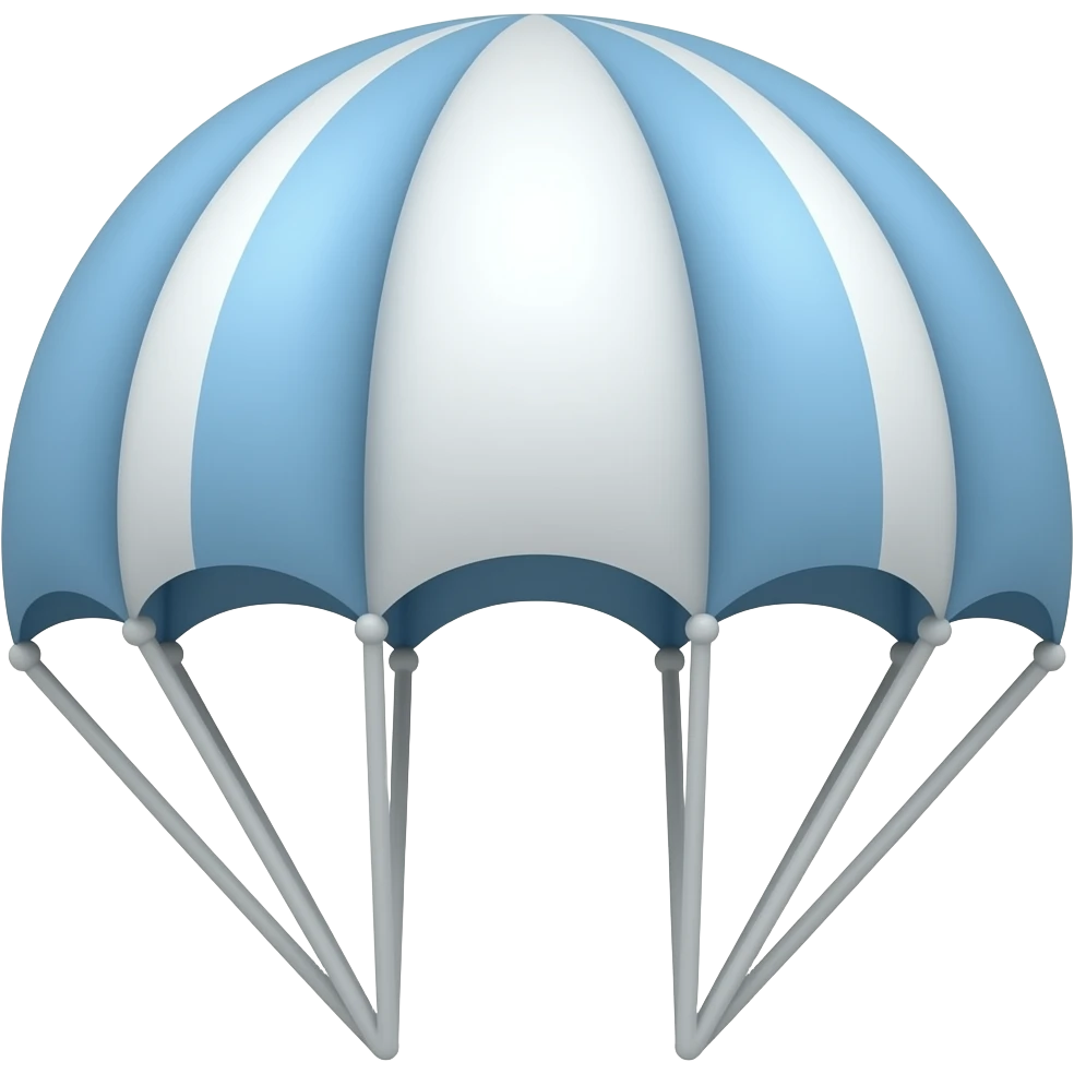 parashute with 2 slot. more space between emoji