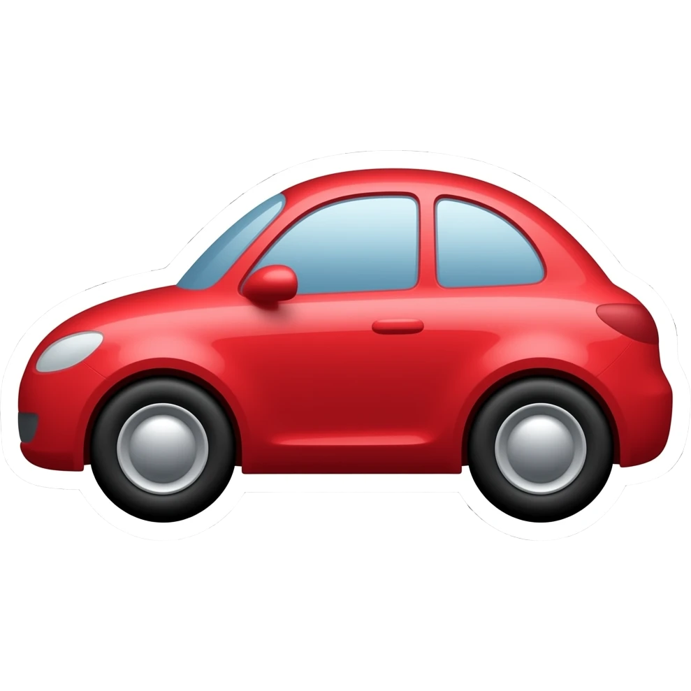 Made by emoji making stickers making emoji red colour cars  looking one sides emoji