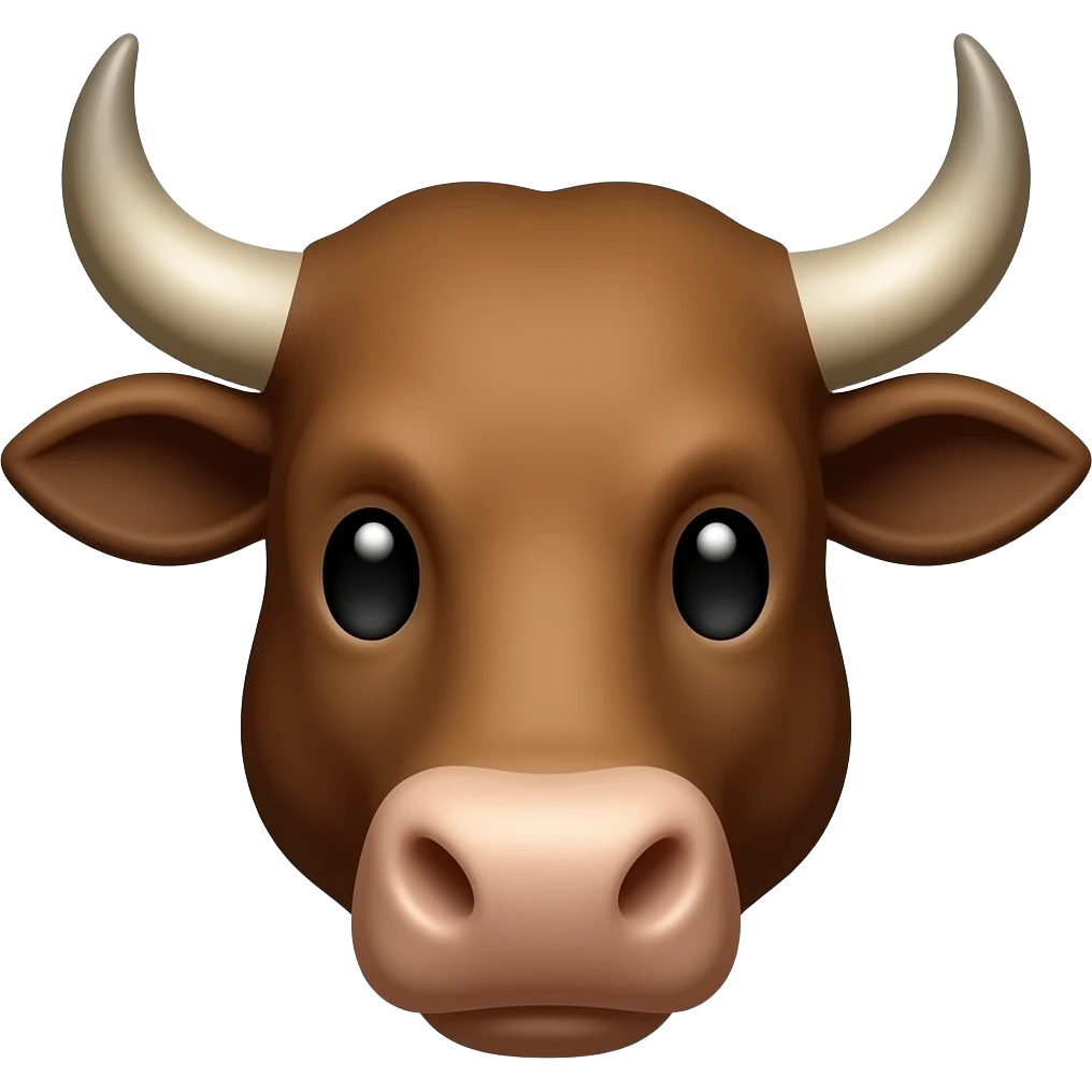 Create a bulls head coloure brown emoji