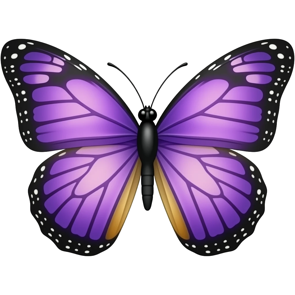 based on this emoji, make a purple butterfly exactly like this one emoji