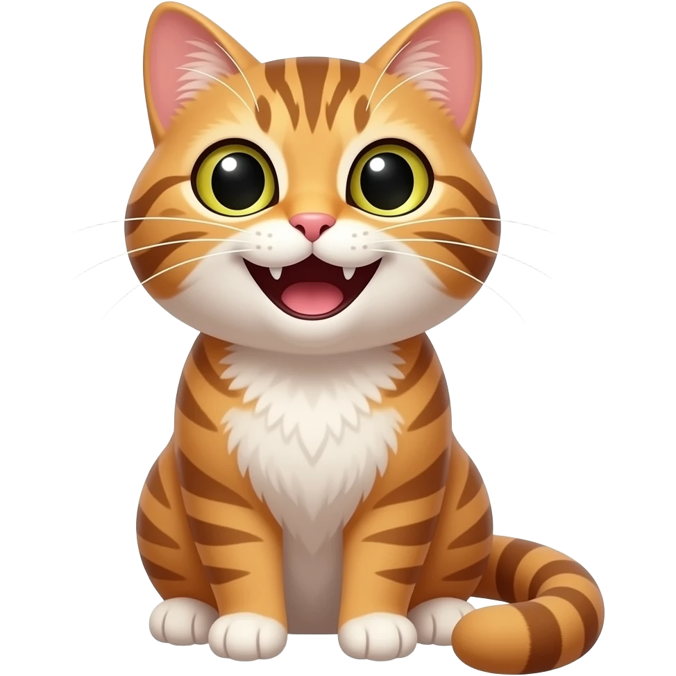 A cat with laughing emoji