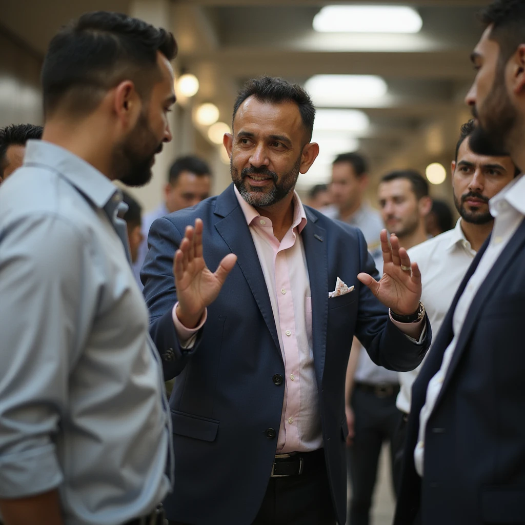 indian businessman encouraging customers emoji