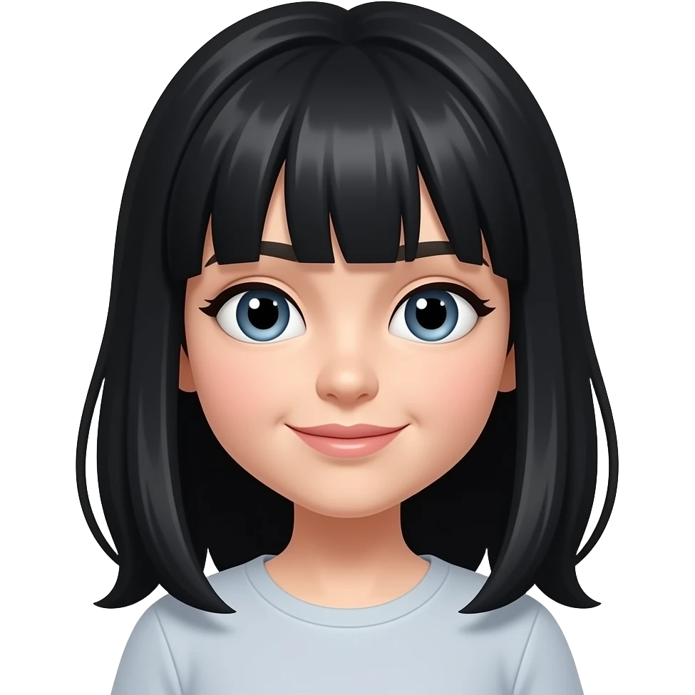 Black hair girl emoji