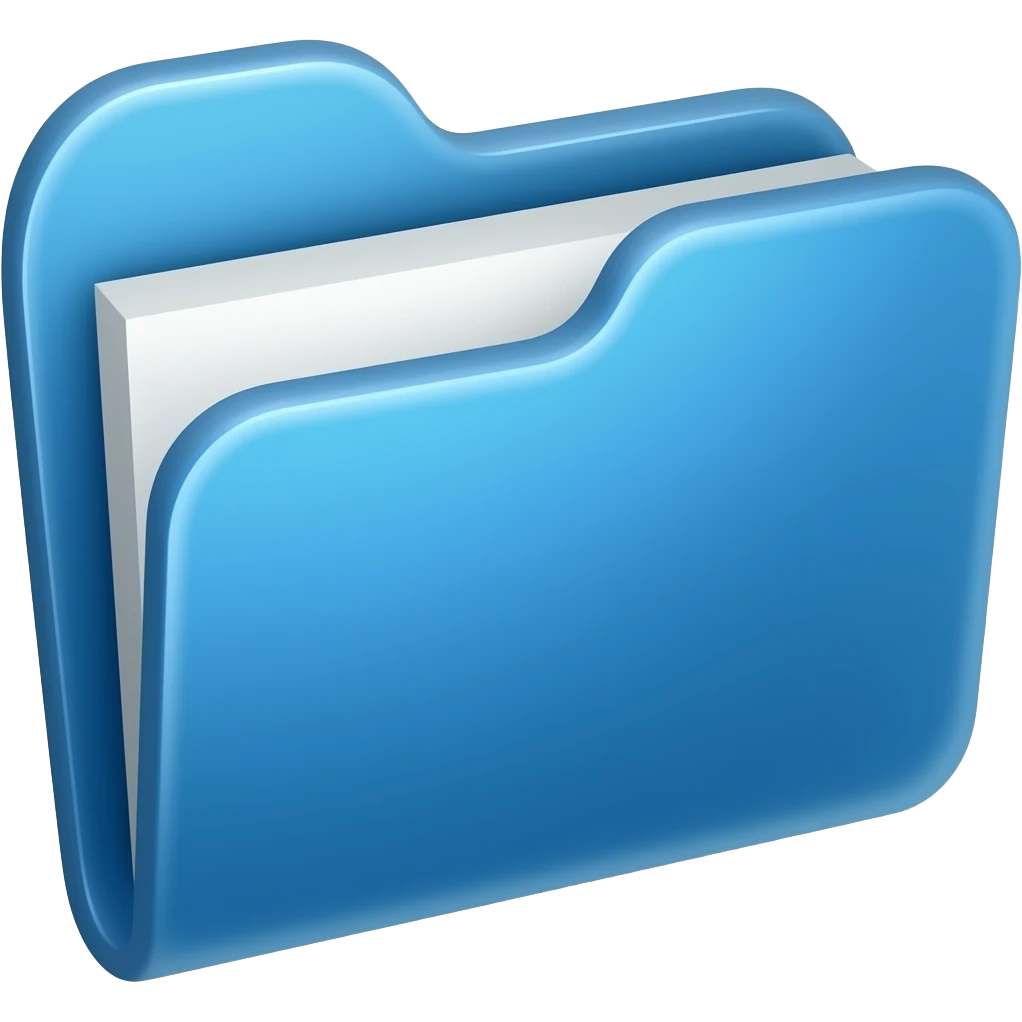 folder blue color emoji