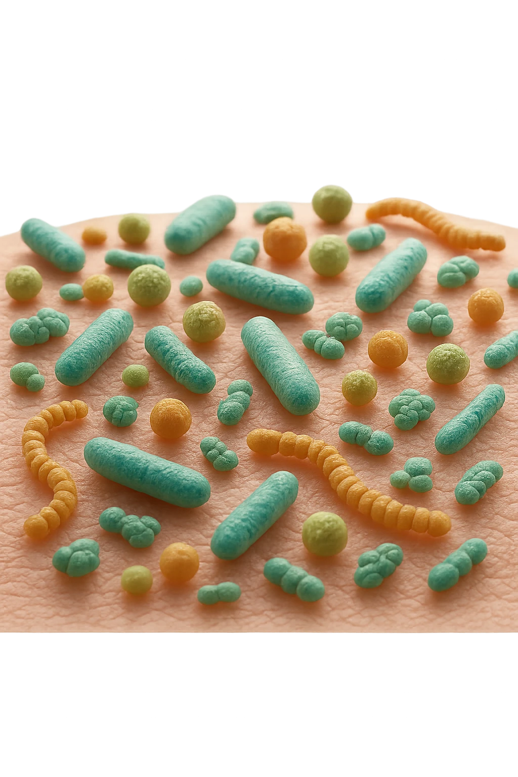 microbiota cutaneo in 3d emoji
