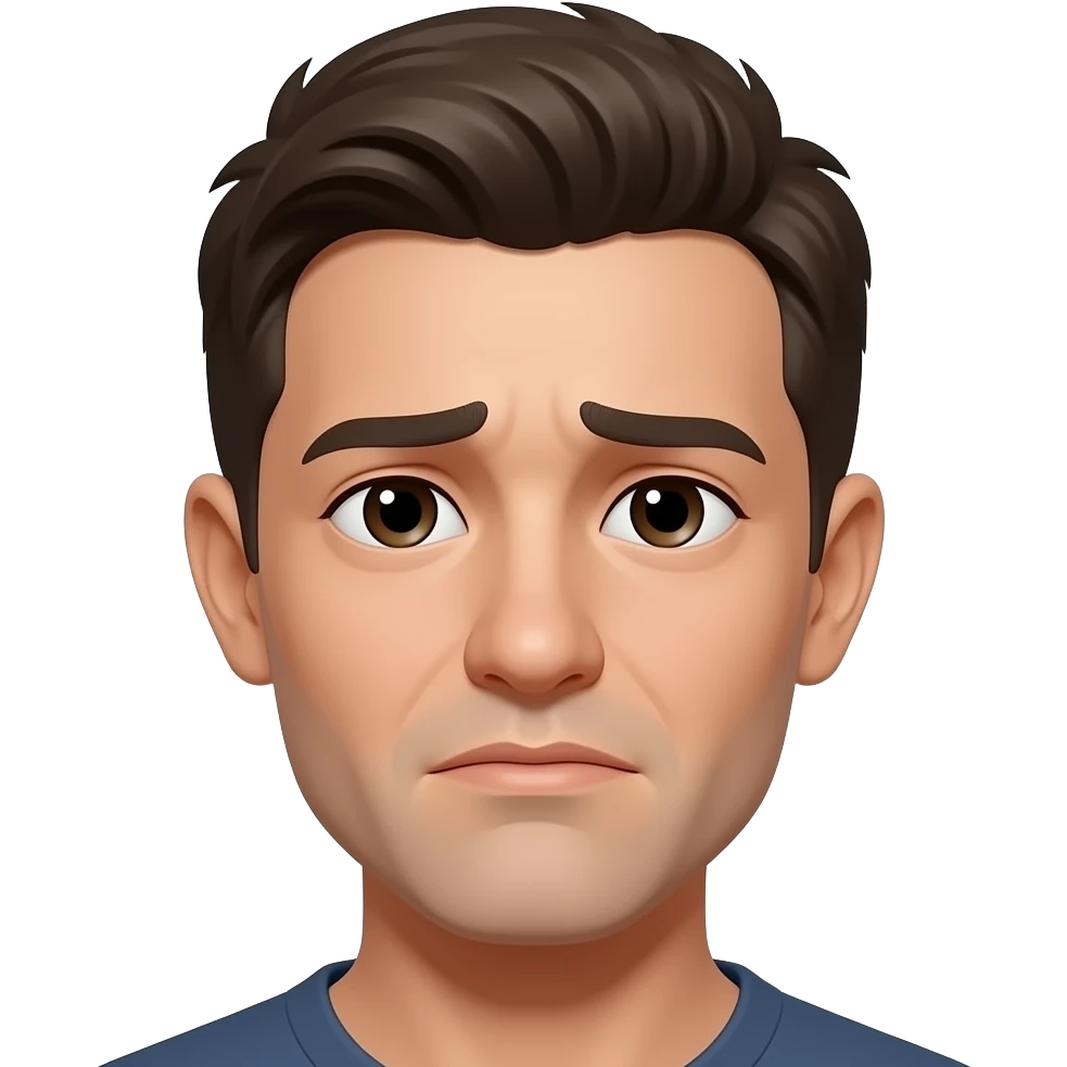 soft eyes, slightly raised inner eyebrows, and a gentle downward mouth shape. The key idea is that the emotion isn’t self-focused—it comes from feeling someone else’s emotional experience, which makes it more complex than just being sad. emoji