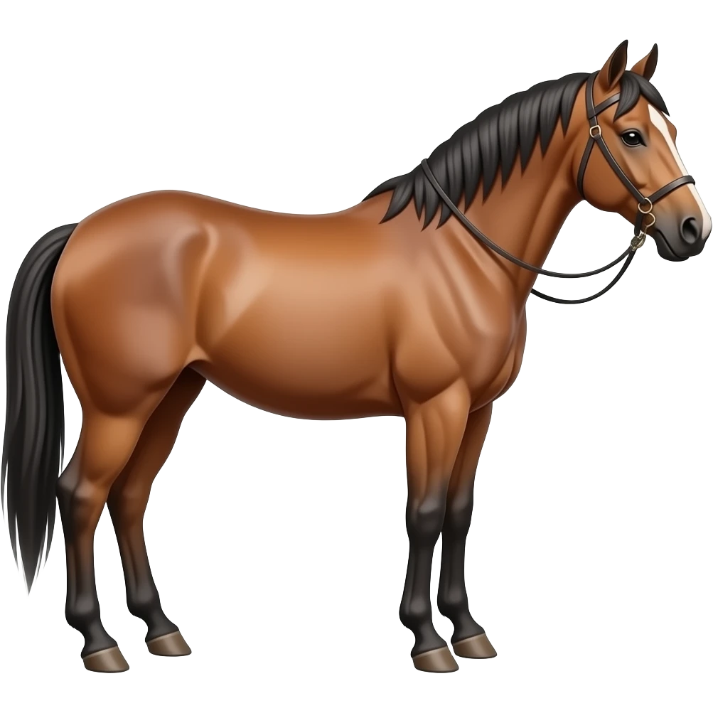 full body Horse emoji facing towords right side emoji